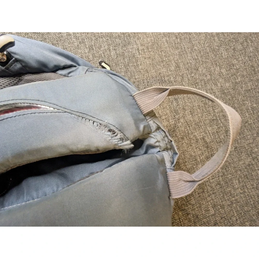 Vintage Jansport Airlift Nova Backpack Blue Retro Hiking Bag Multiple Pockets